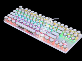 美尚e族 雙色字符917-7白色鍵機械鍵盤